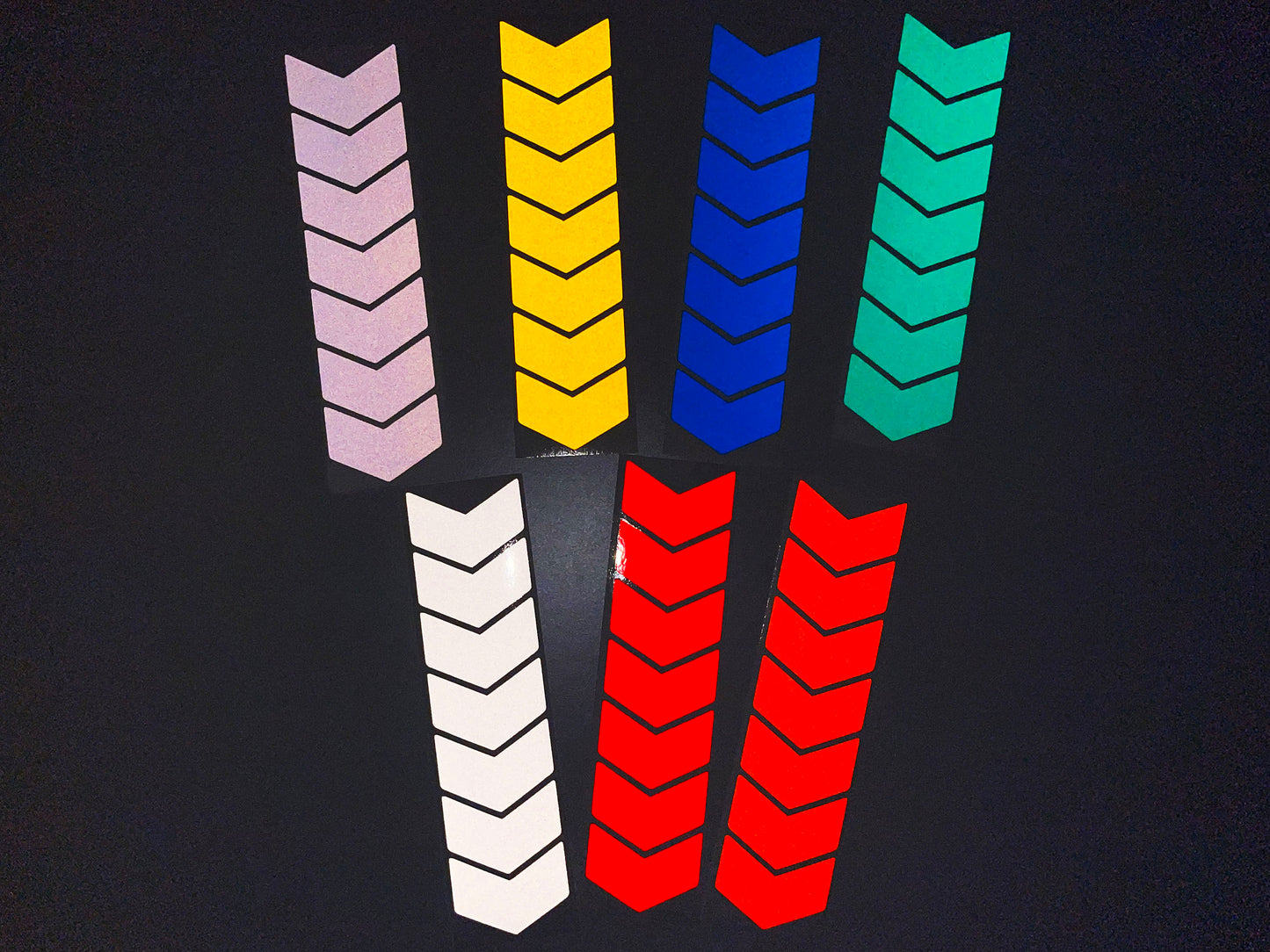 Valueviz Reflective 2 Inch Chevron Helmet Stickers