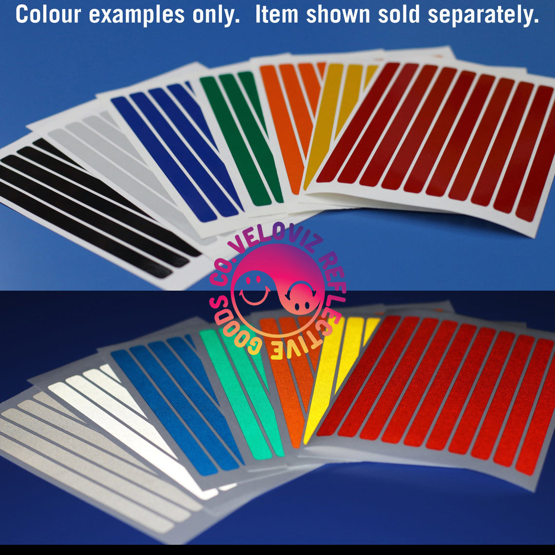 REFLECTIVE 9cm (2 Supplied) Vintage Cafe Racer Style Motorcycle Gas Fuel Tank Stickers