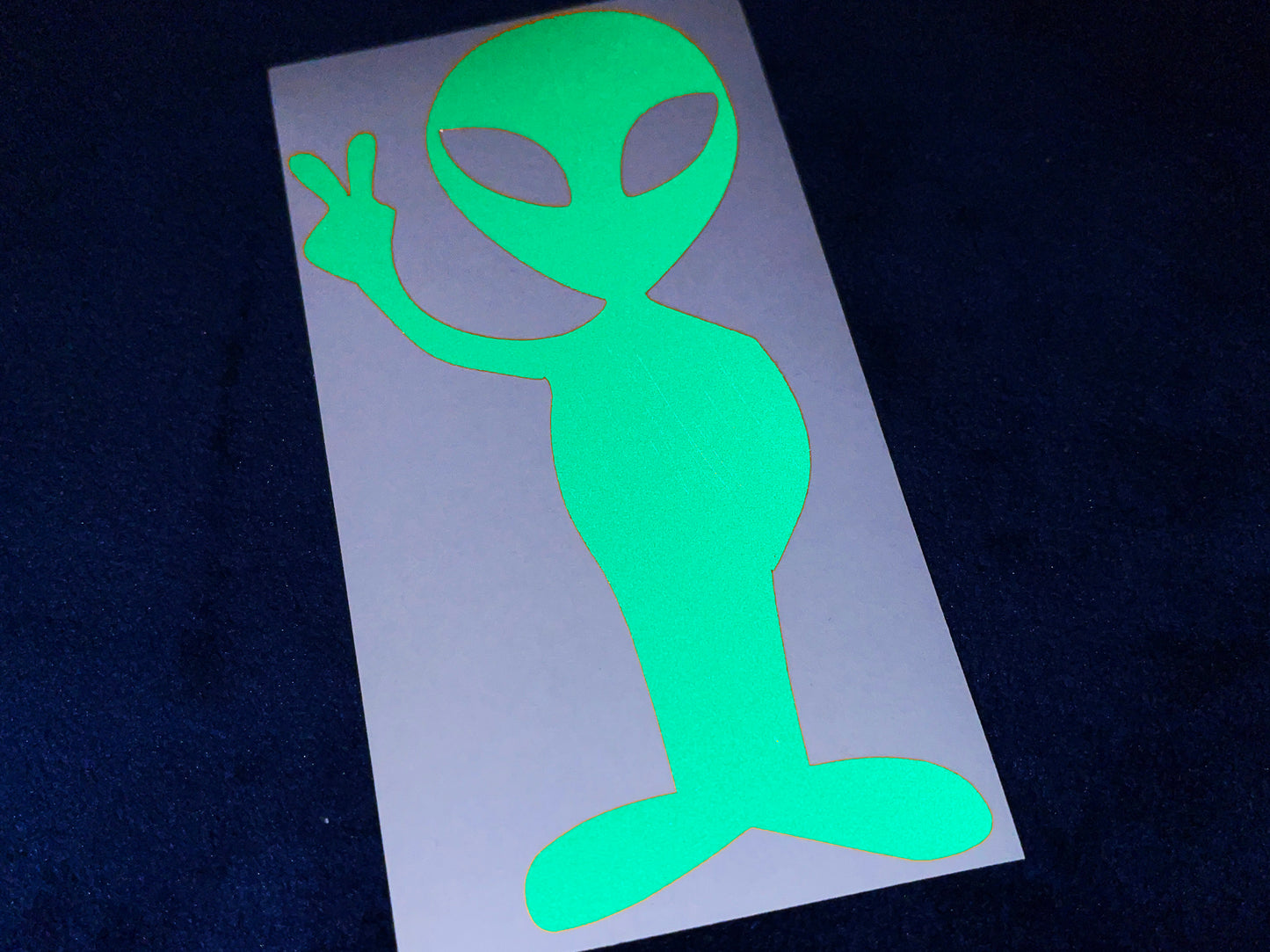 Valueviz Reflective Alien Peace (Large) Stickers
