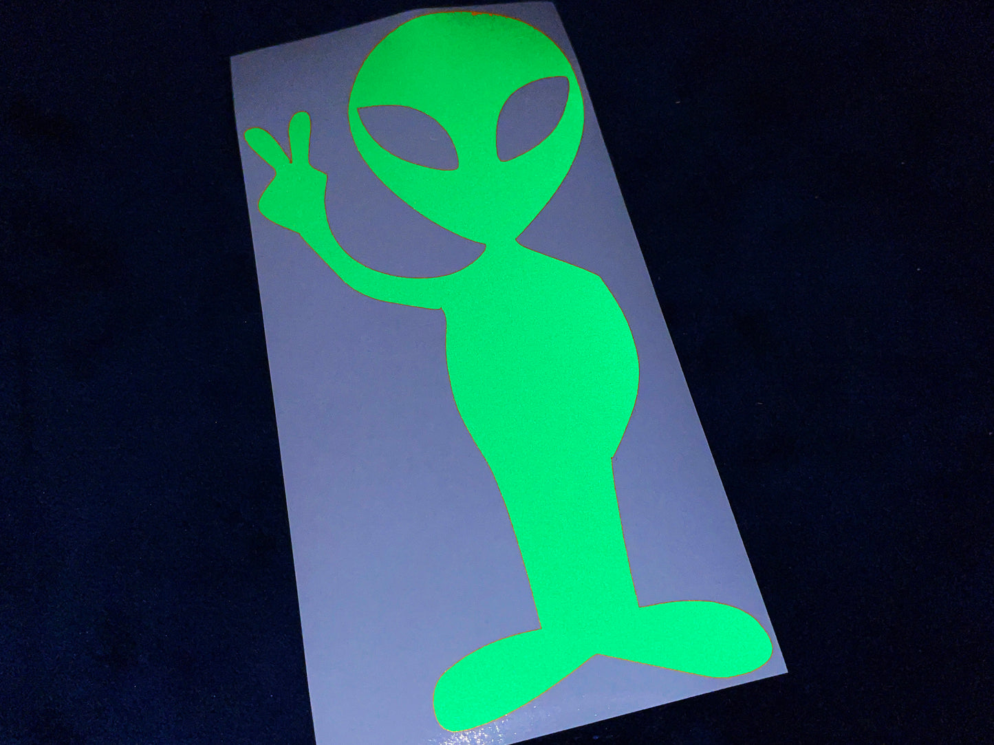 Valueviz Reflective Alien Peace (Extra Large) Stickers