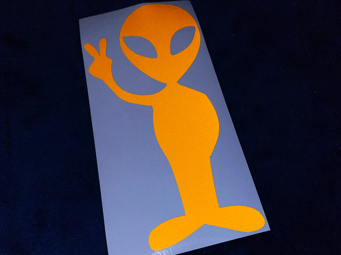 Valueviz Reflective Alien Peace (Extra Large) Stickers