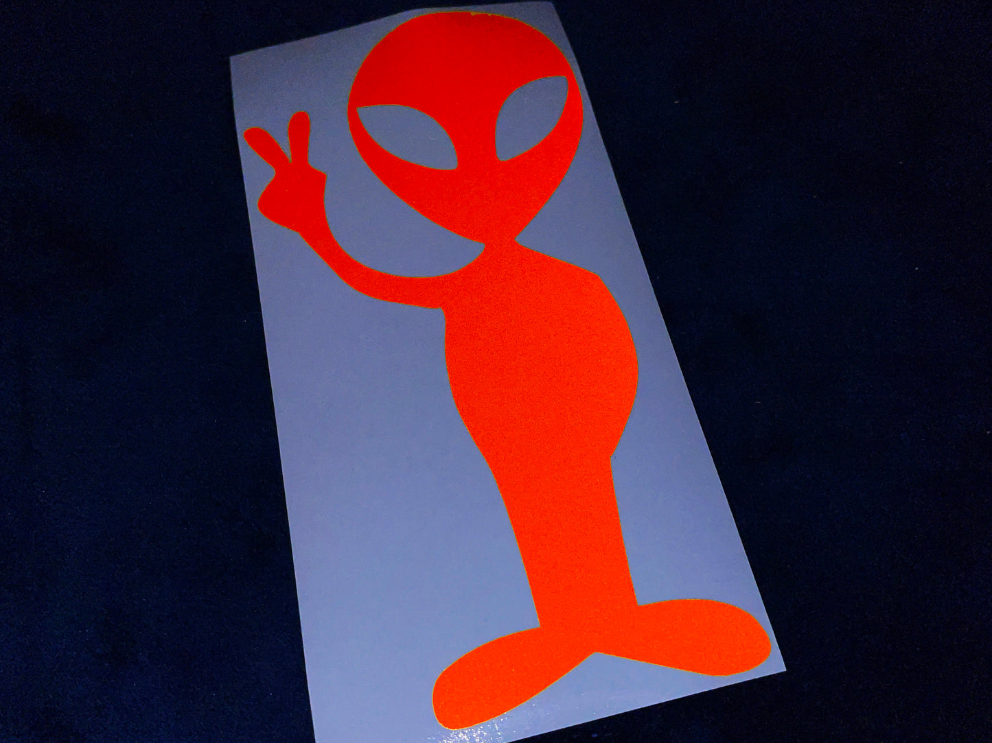 Valueviz Reflective Alien Peace (Extra Large) Stickers