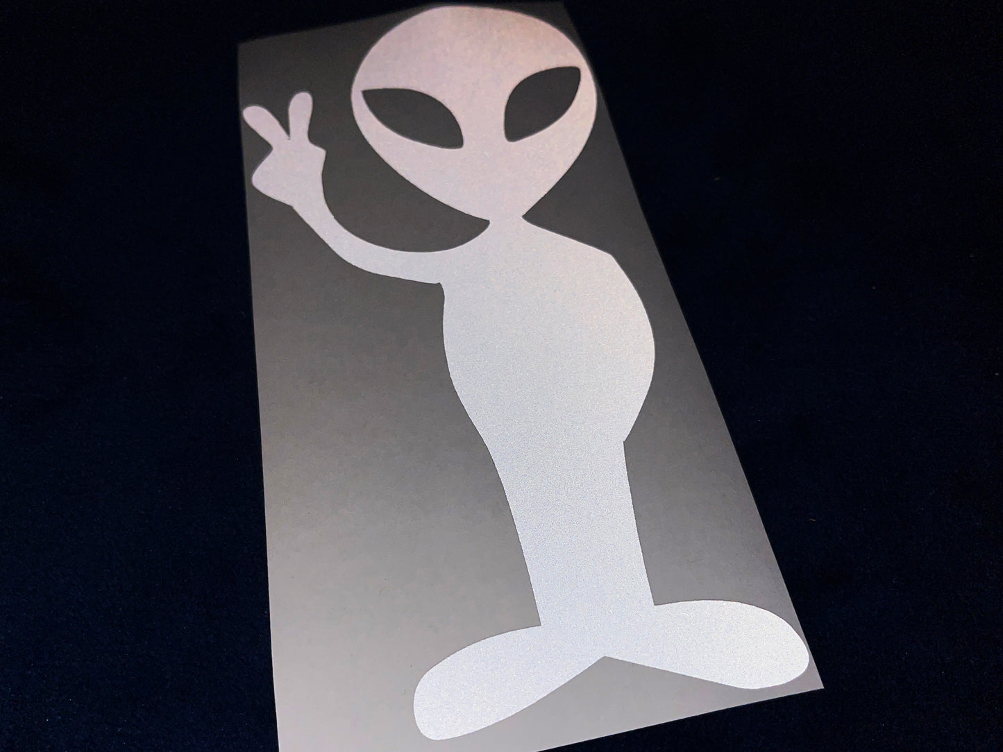 Valueviz Reflective Alien Peace (Extra Large) Stickers