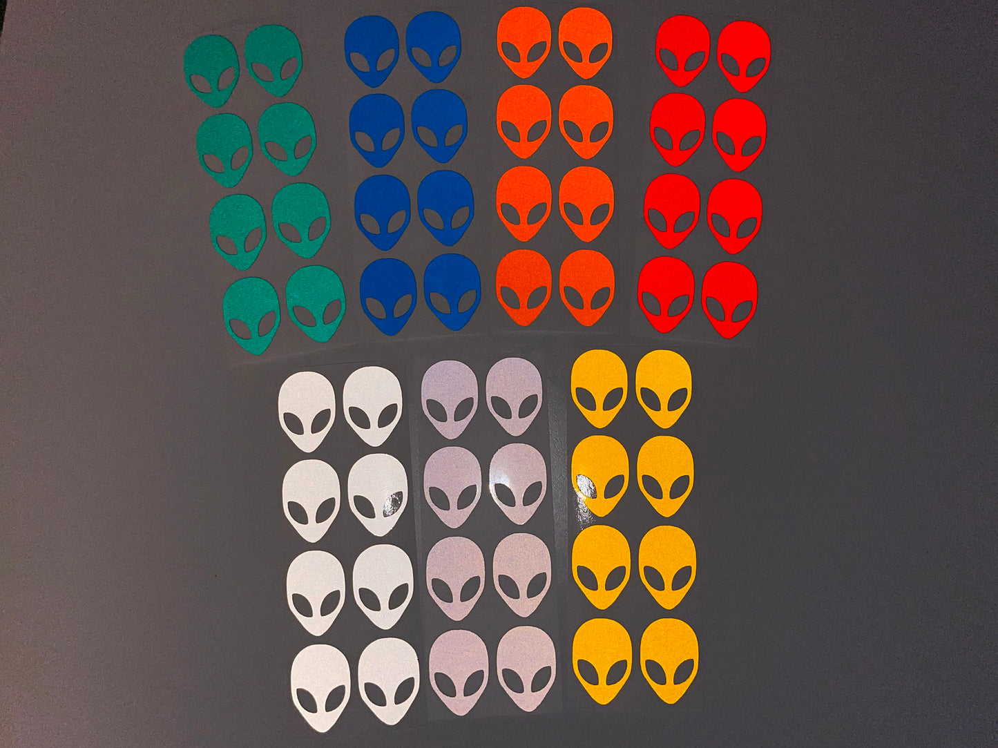 Valueviz Reflective Alien Head (Extra Small) Stickers