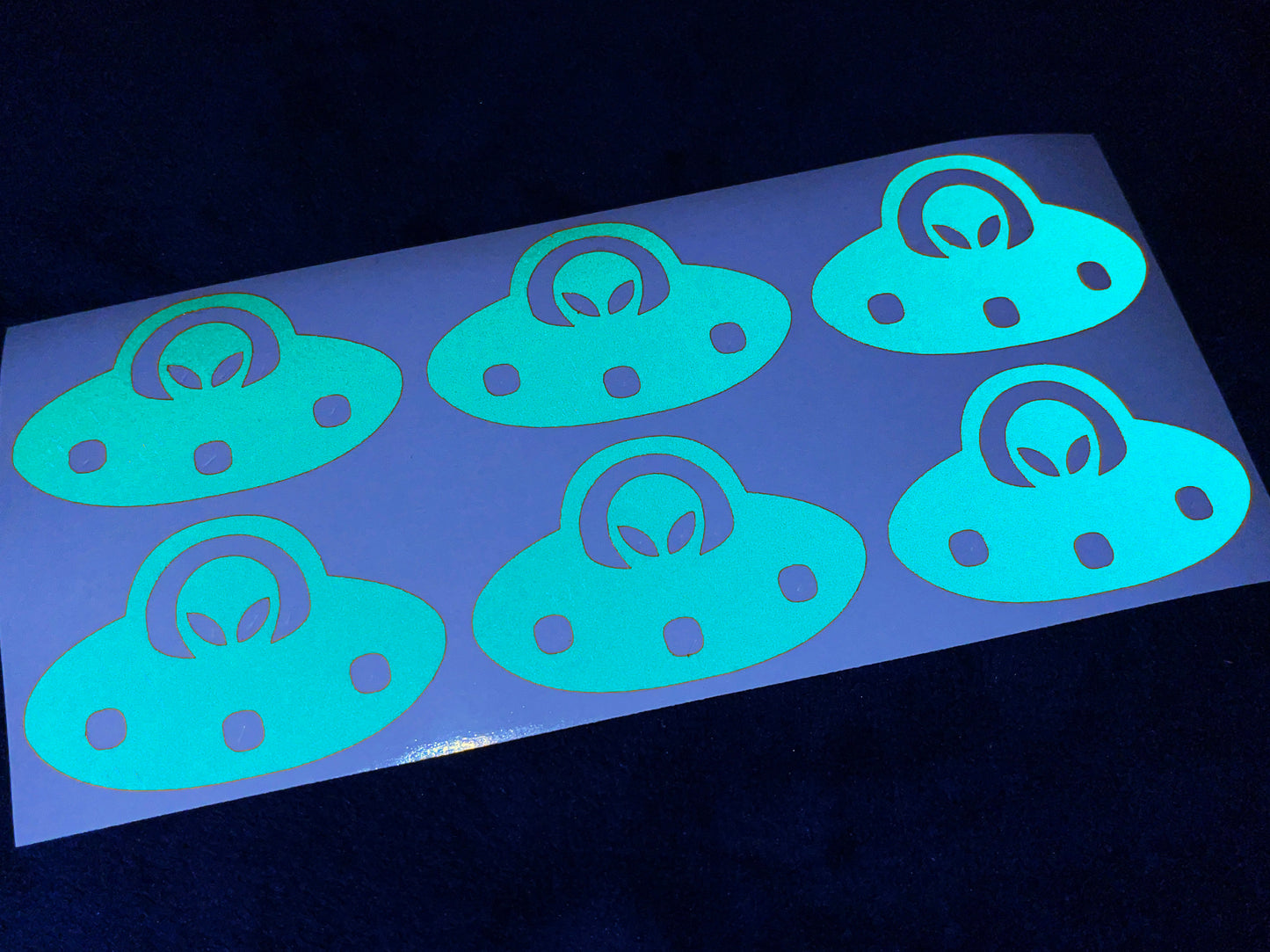 Valueviz Reflective Alien UFO (Small) Stickers
