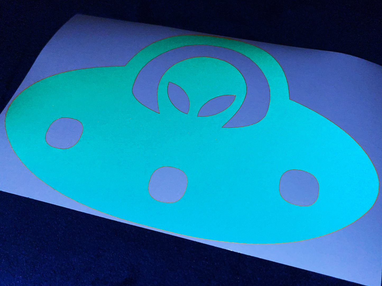 Valueviz Reflective Alien UFO (Extra Large) Stickers