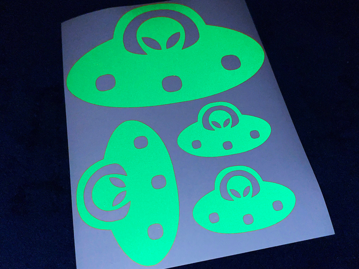 Valueviz Reflective Alien UFO (Assorted) Stickers