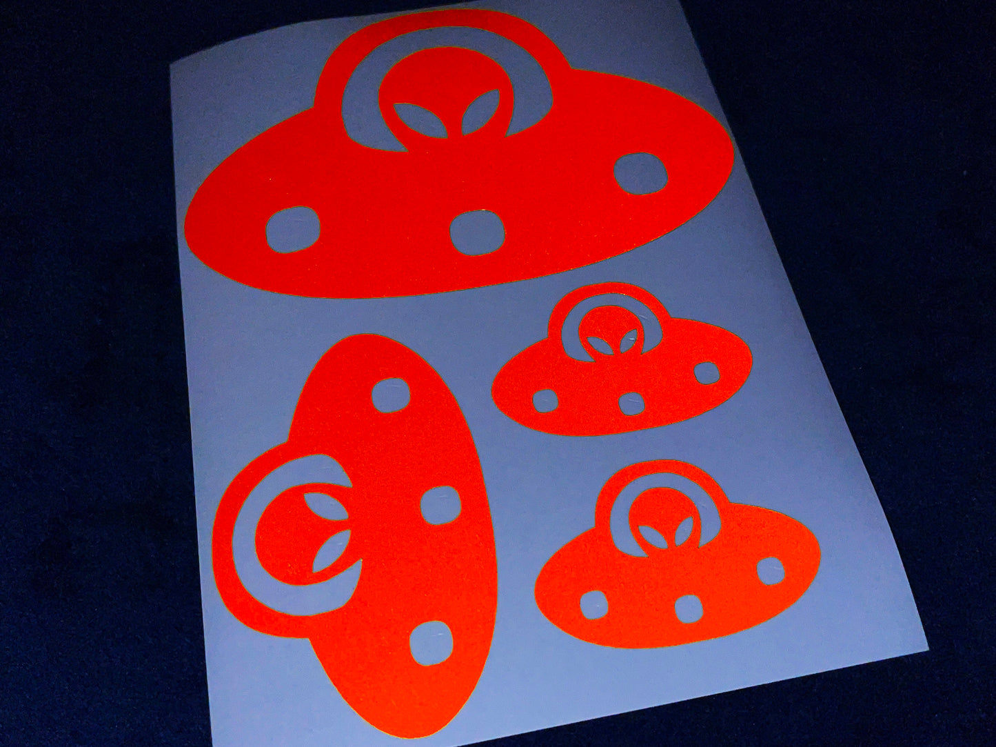 Valueviz Reflective Alien UFO (Assorted) Stickers