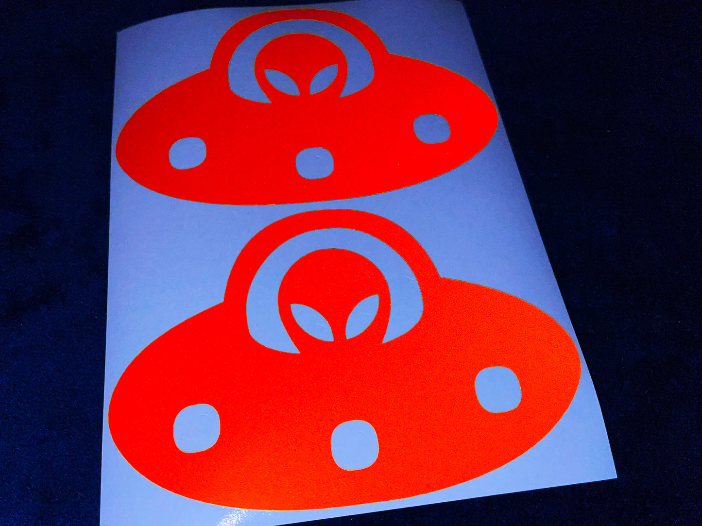 Valueviz Reflective Alien UFO (Large) Stickers