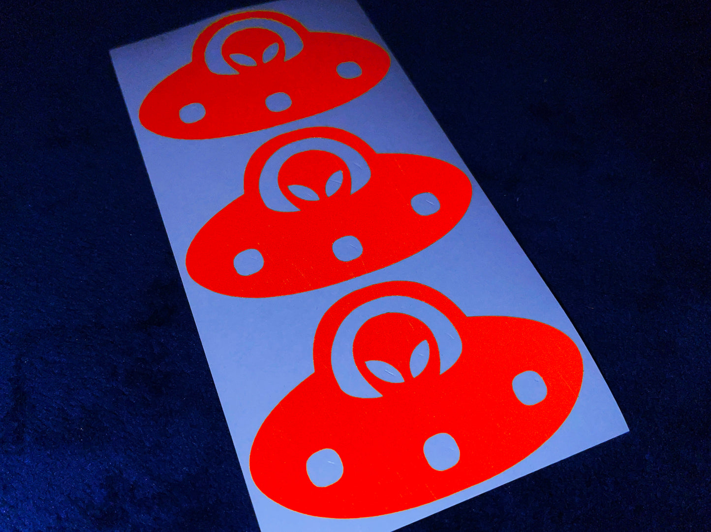 Valueviz Reflective Alien UFO (Medium) Stickers