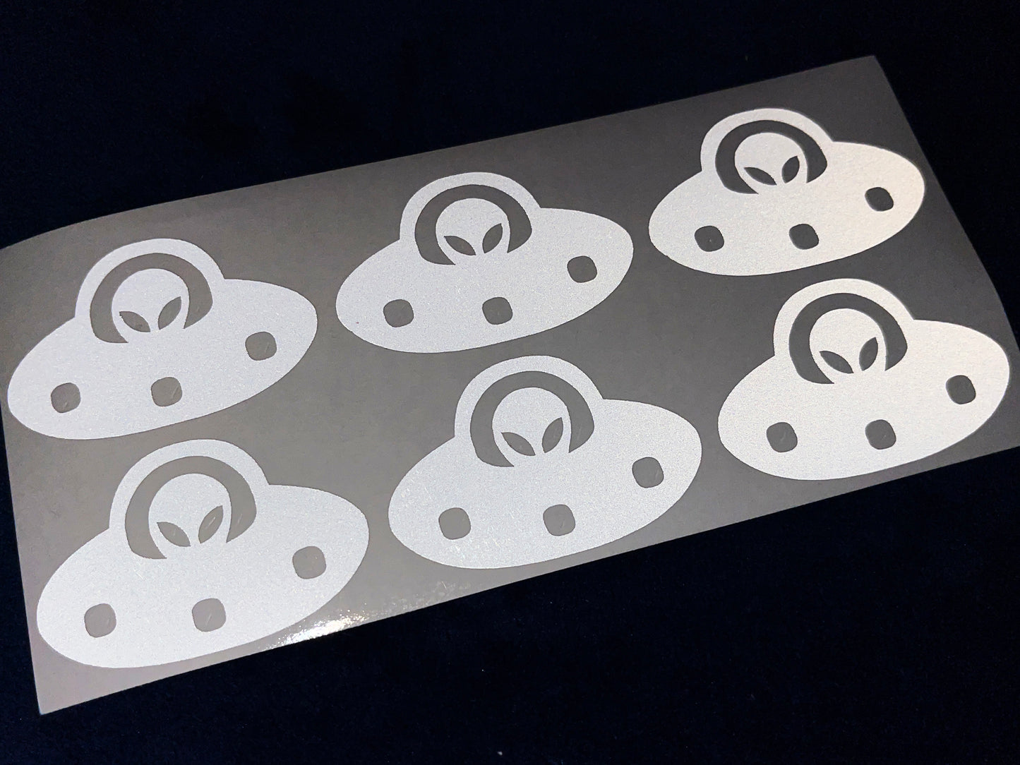 Valueviz Reflective Alien UFO (Small) Stickers