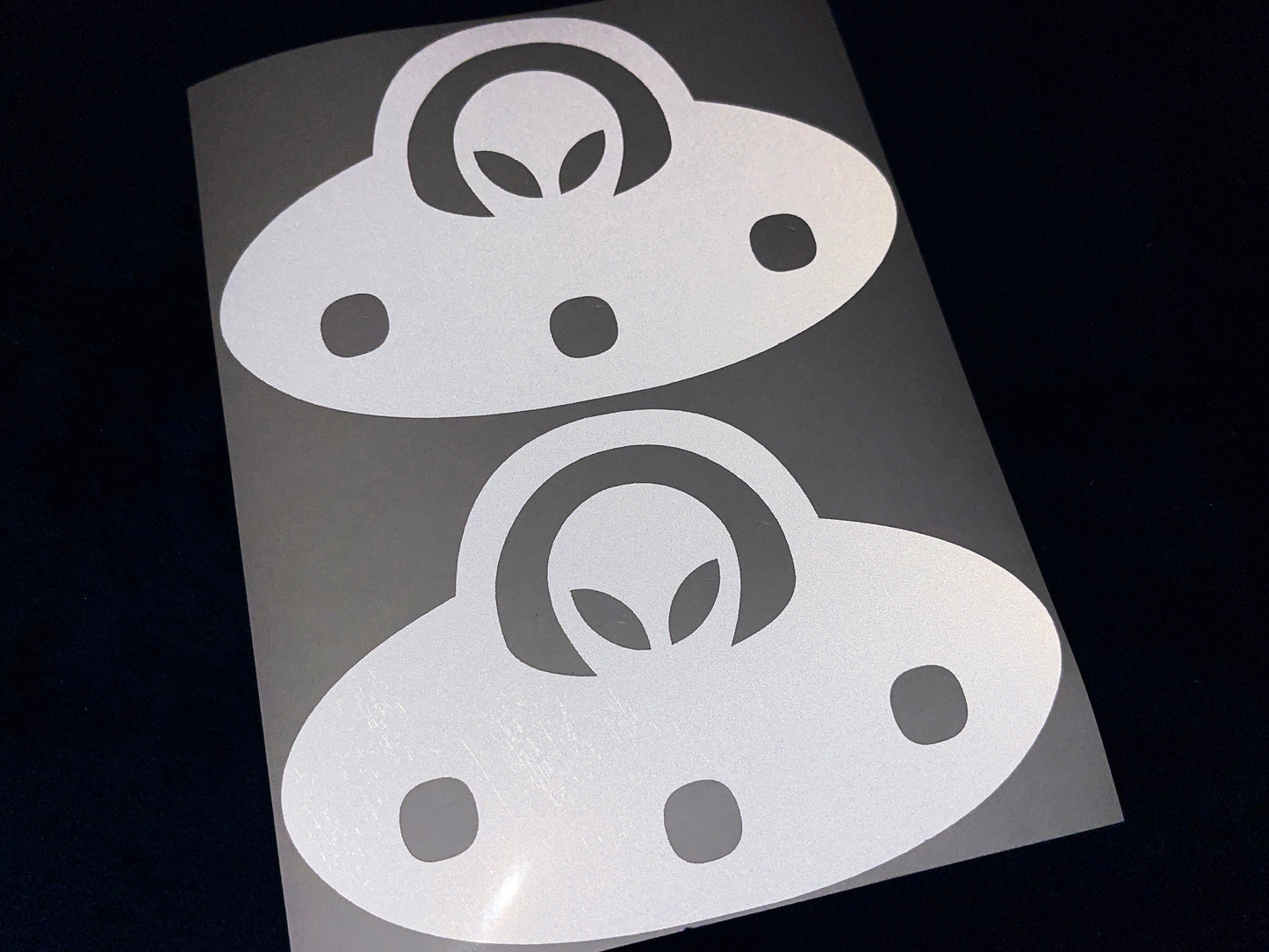 Valueviz Reflective Alien UFO (Large) Stickers