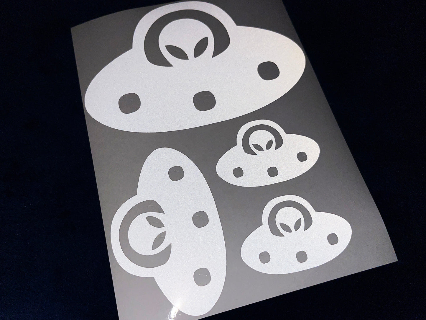 Valueviz Reflective Alien UFO (Assorted) Stickers