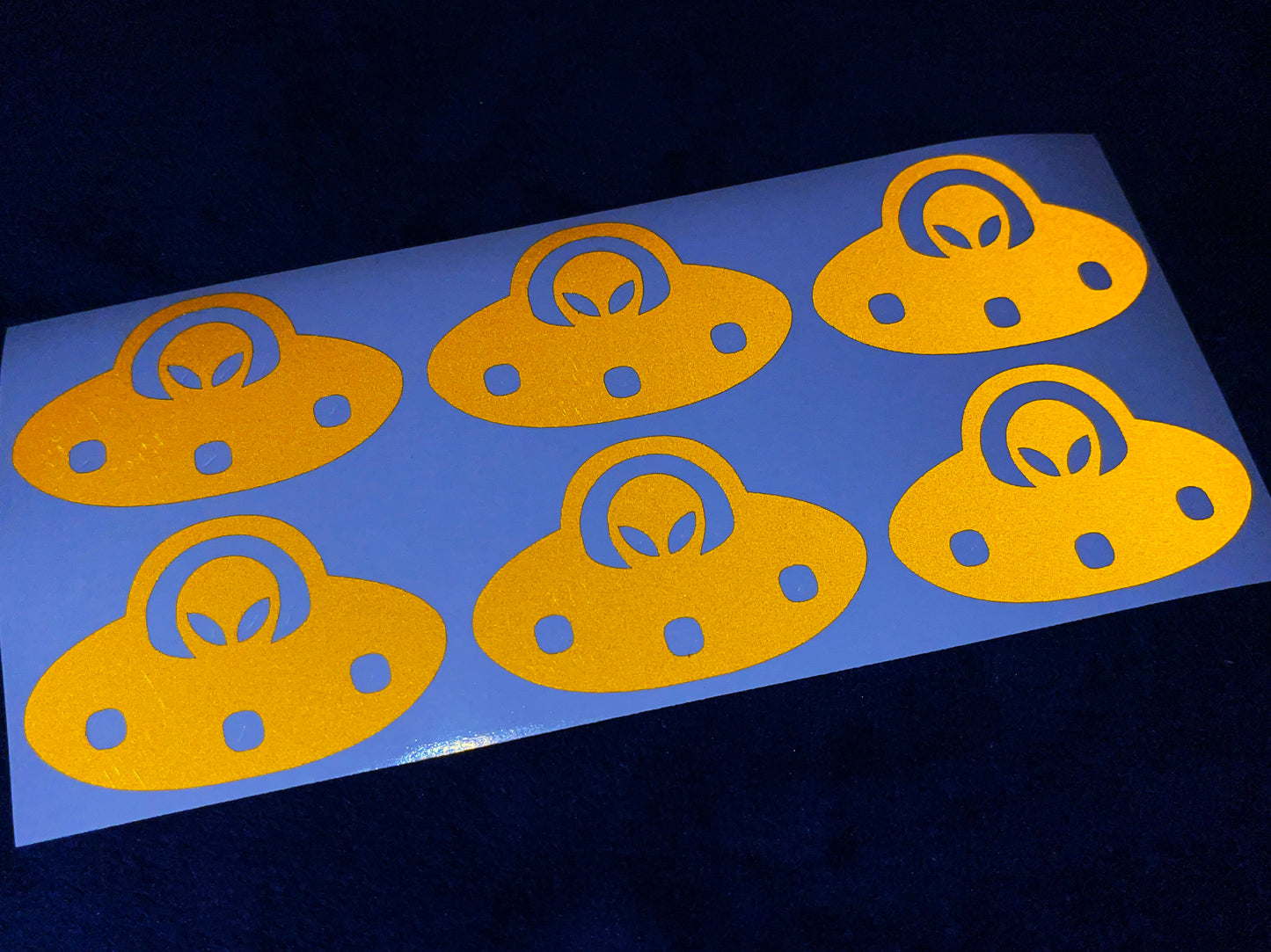 Valueviz Reflective Alien UFO (Small) Stickers
