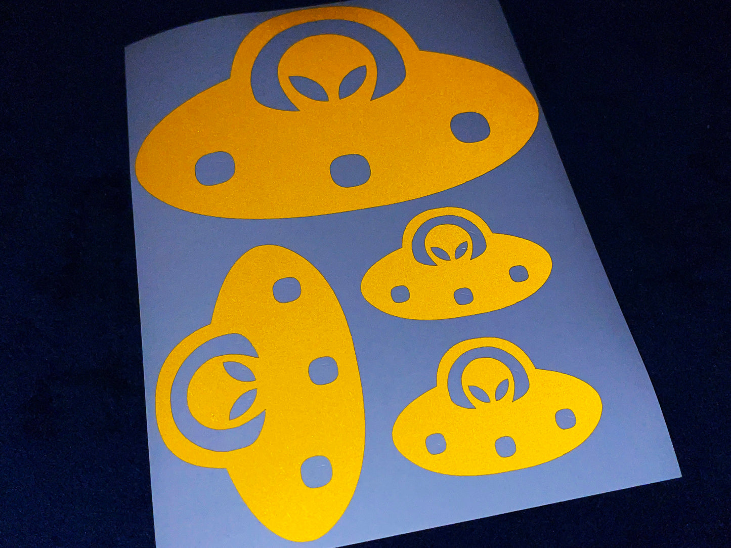 Valueviz Reflective Alien UFO (Assorted) Stickers