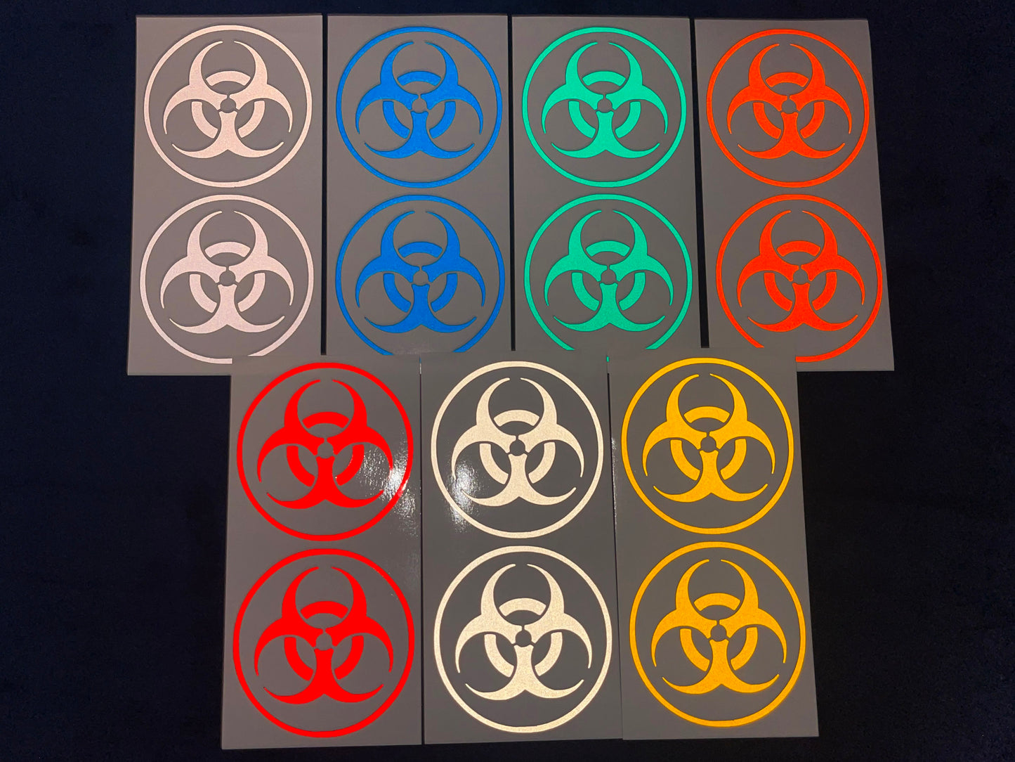 Valueviz Reflective Biohazard 9cm Stickers