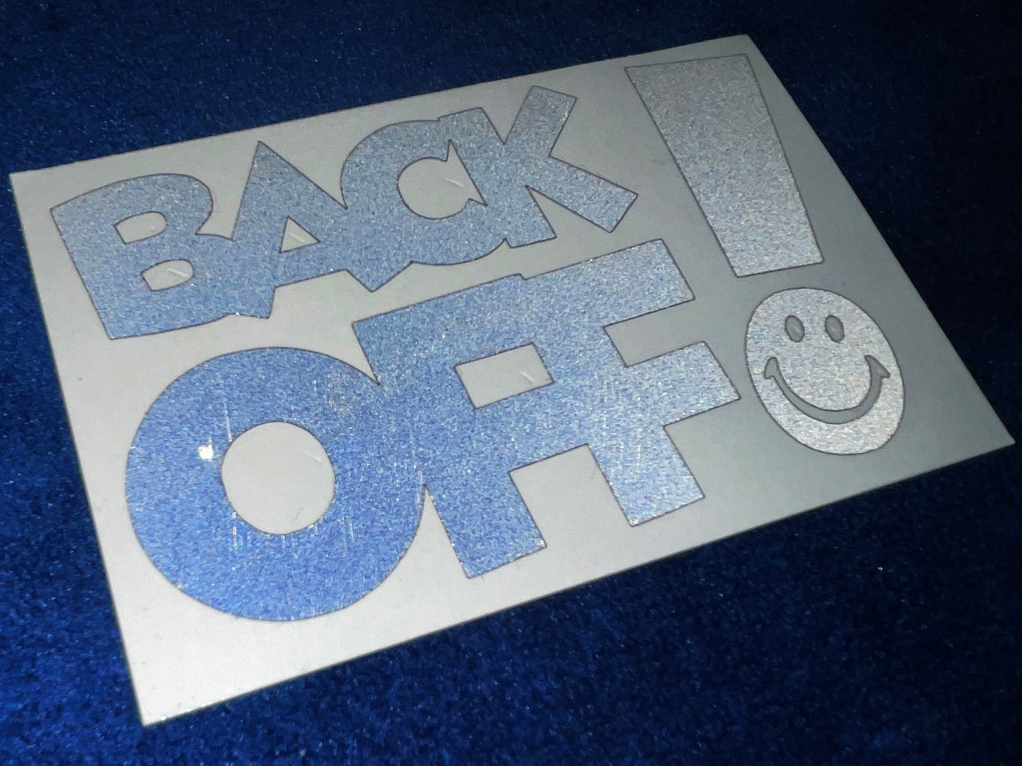 Veloviz BACK OFF Reflective Motorcycle Helmet Sticker