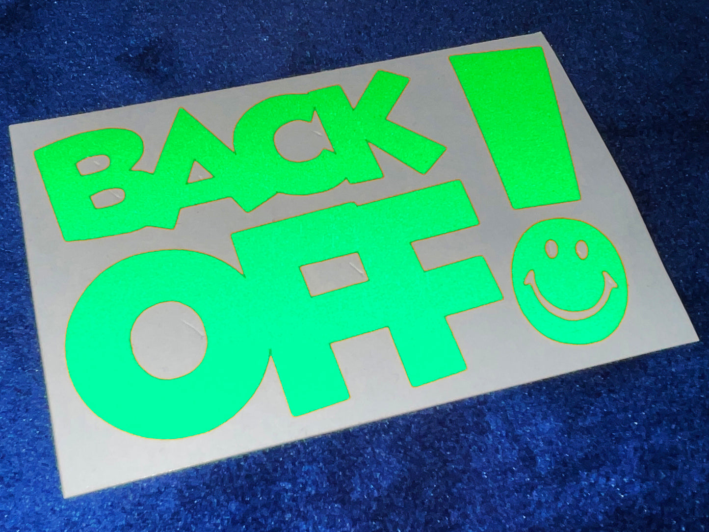 Veloviz BACK OFF Reflective Motorcycle Helmet Sticker