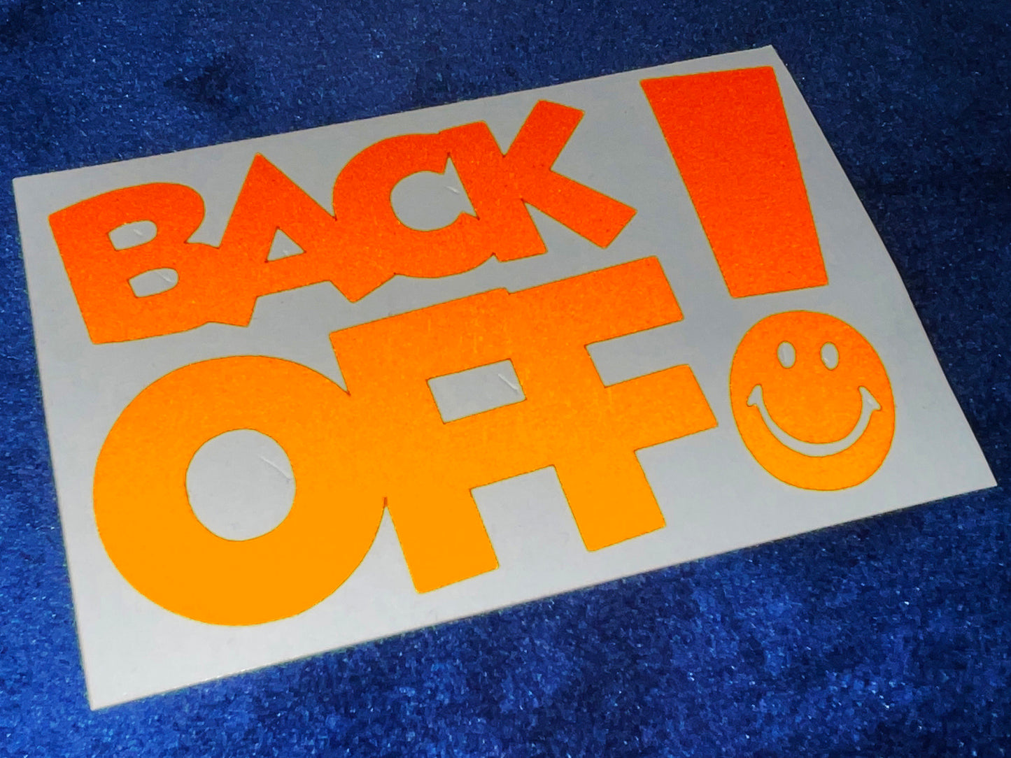 Veloviz BACK OFF Reflective Motorcycle Helmet Sticker