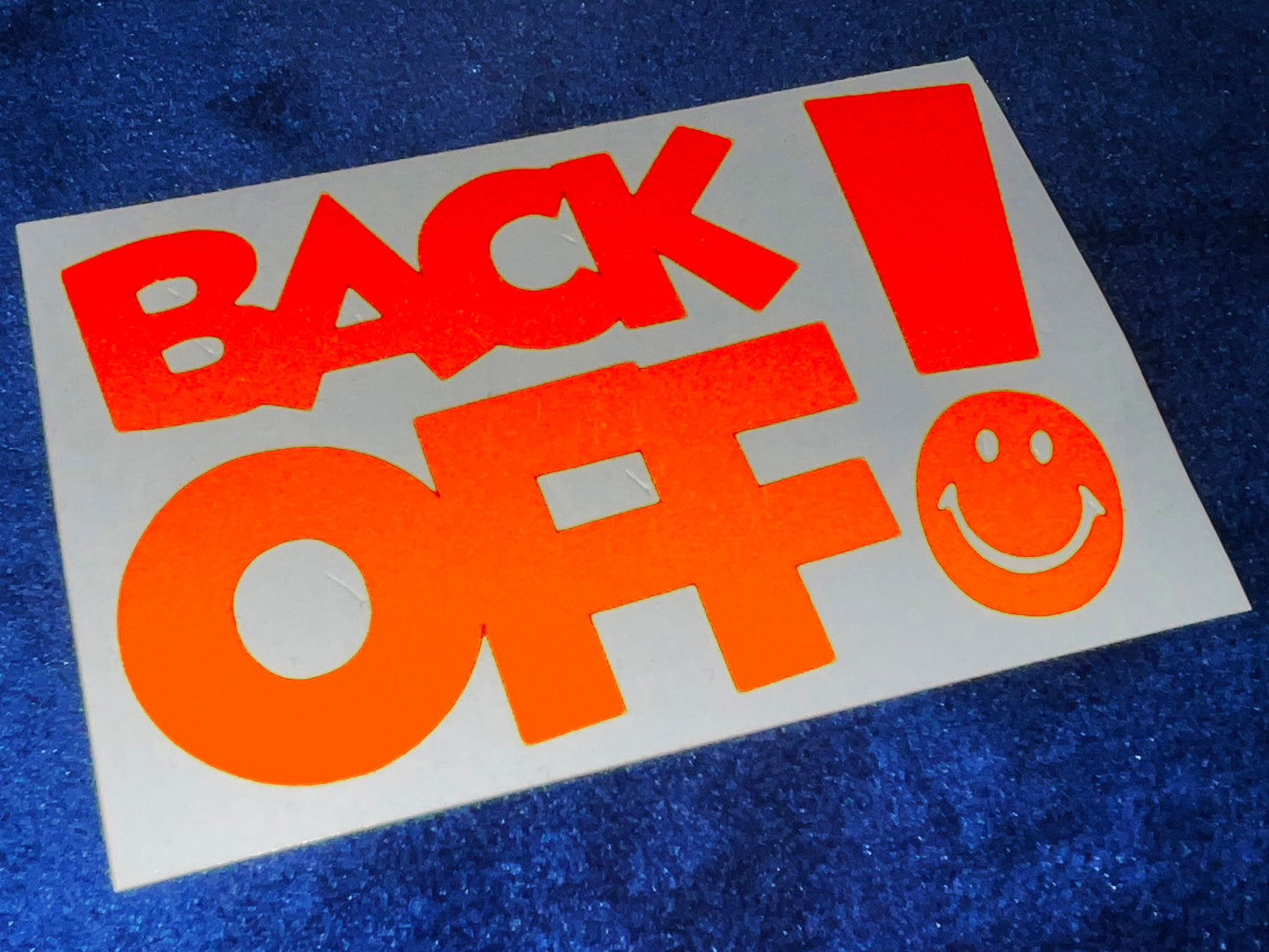 Veloviz BACK OFF Reflective Motorcycle Helmet Sticker