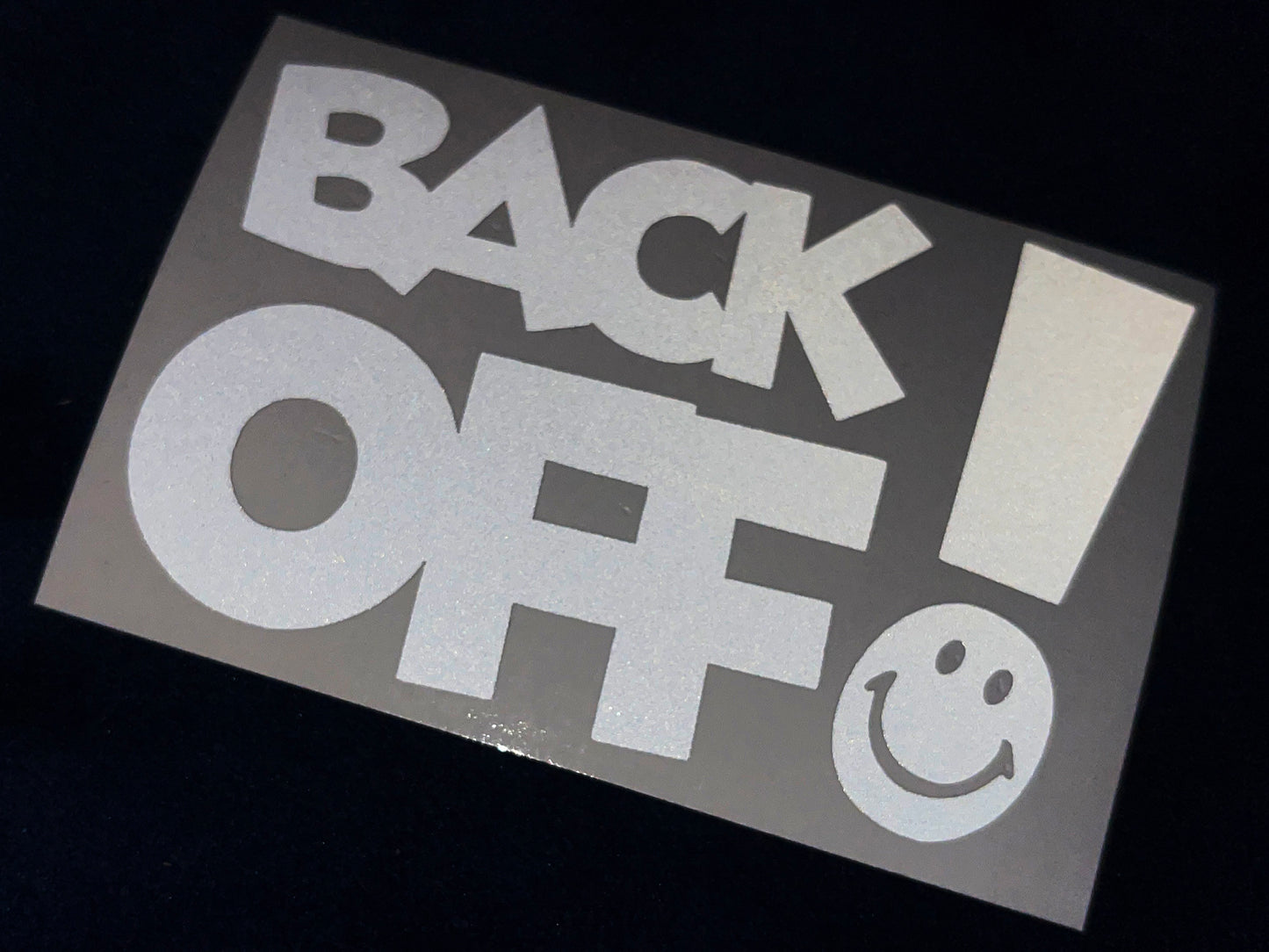 Veloviz BACK OFF Reflective Motorcycle Helmet Sticker