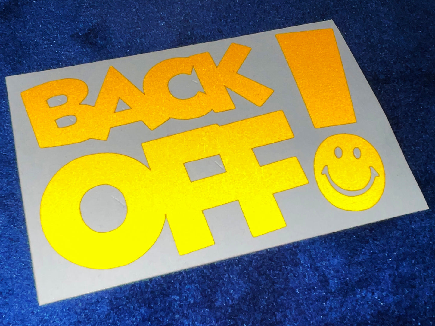 Veloviz BACK OFF Reflective Motorcycle Helmet Sticker