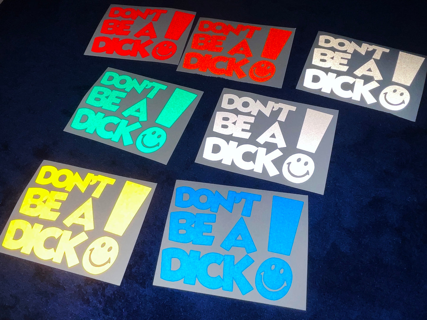 Veloviz DON'T BE A DICK Reflective Motorcycle Helmet Sticker