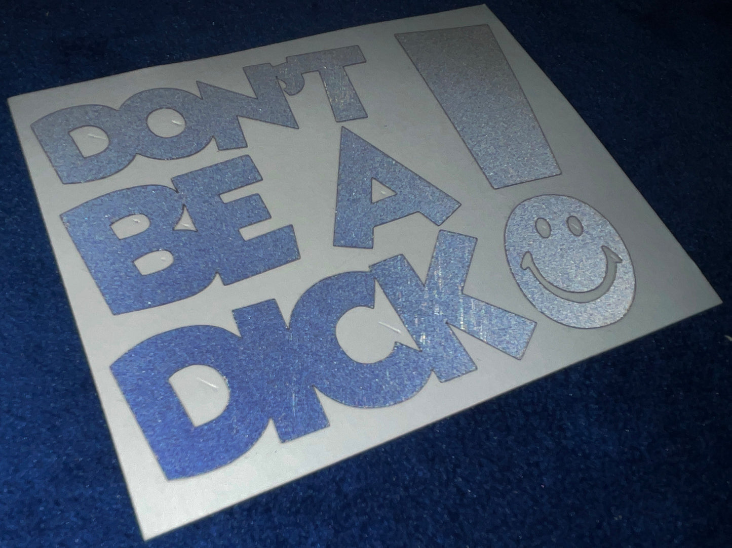 Veloviz DON'T BE A DICK Reflective Motorcycle Helmet Sticker