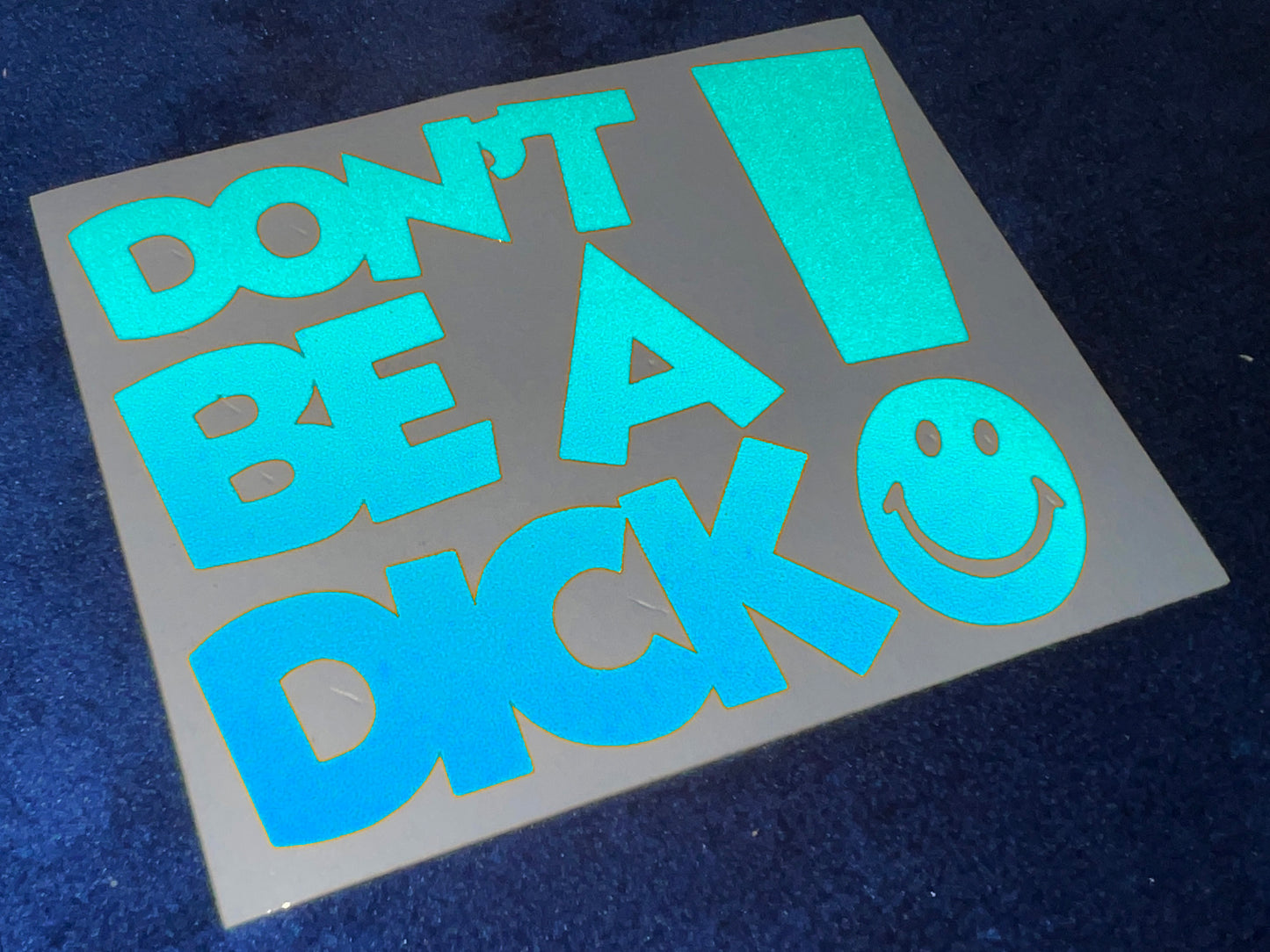 Veloviz DON'T BE A DICK Reflective Motorcycle Helmet Sticker