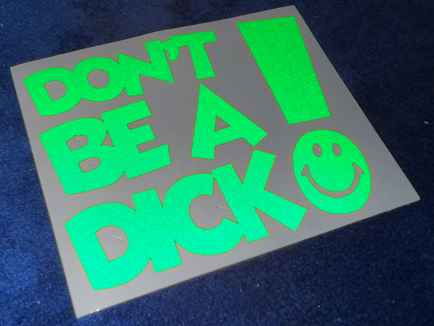 Veloviz DON'T BE A DICK Reflective Motorcycle Helmet Sticker