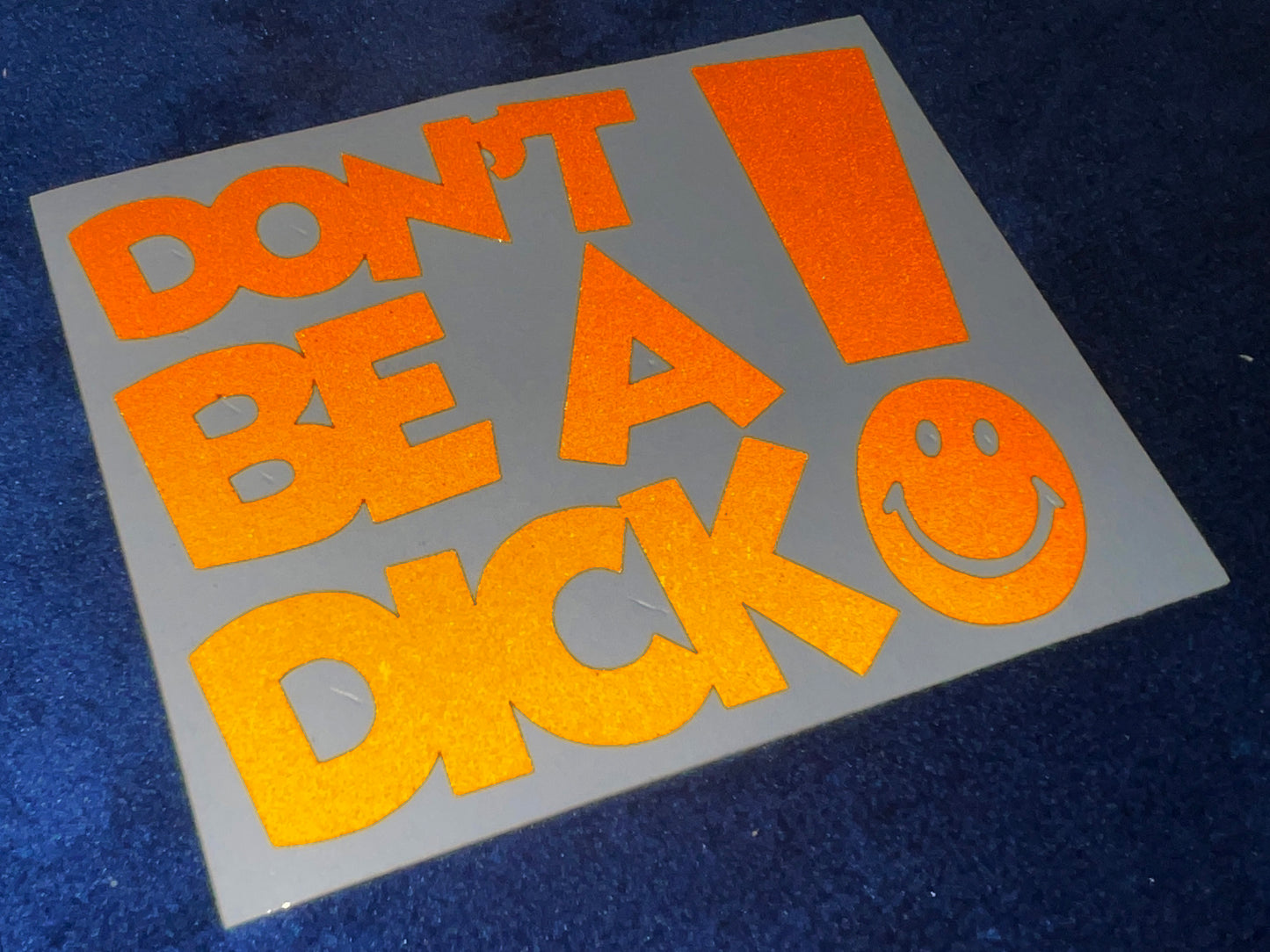Veloviz DON'T BE A DICK Reflective Motorcycle Helmet Sticker