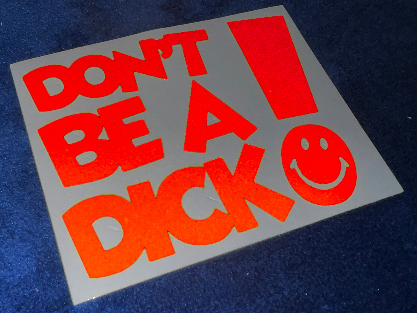 Veloviz DON'T BE A DICK Reflective Motorcycle Helmet Sticker