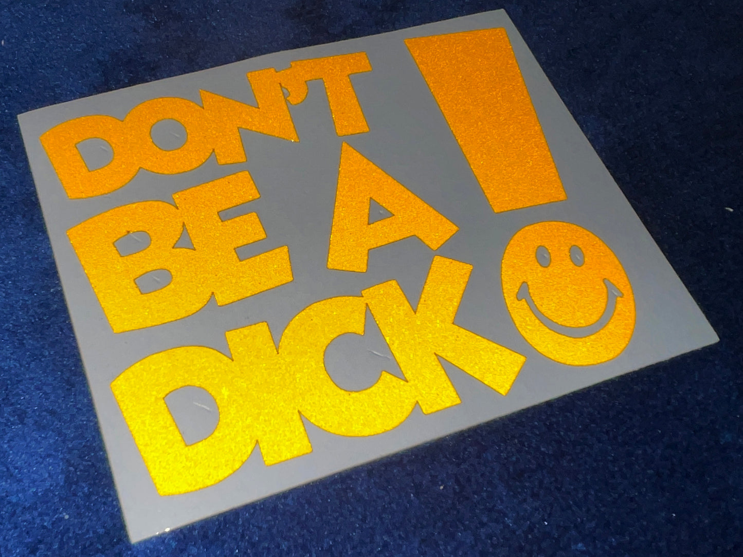 Veloviz DON'T BE A DICK Reflective Motorcycle Helmet Sticker