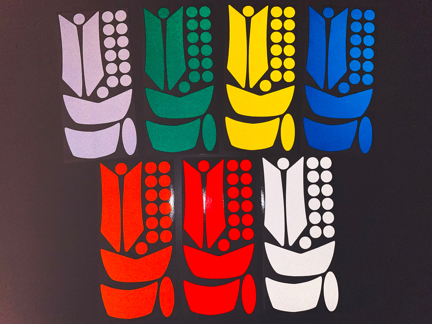 Valueviz Reflective Assorted Motorcycle Helmet Stickers (French Compliant)