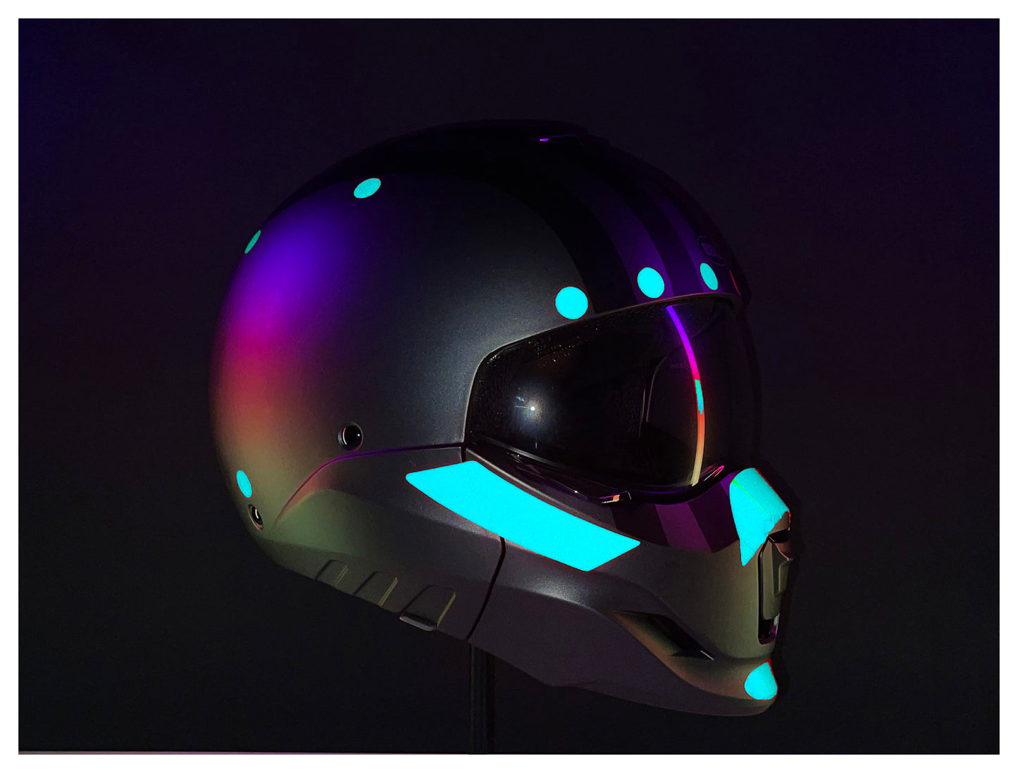 Valueviz Reflective Assorted Motorcycle Helmet Stickers (French Compliant)