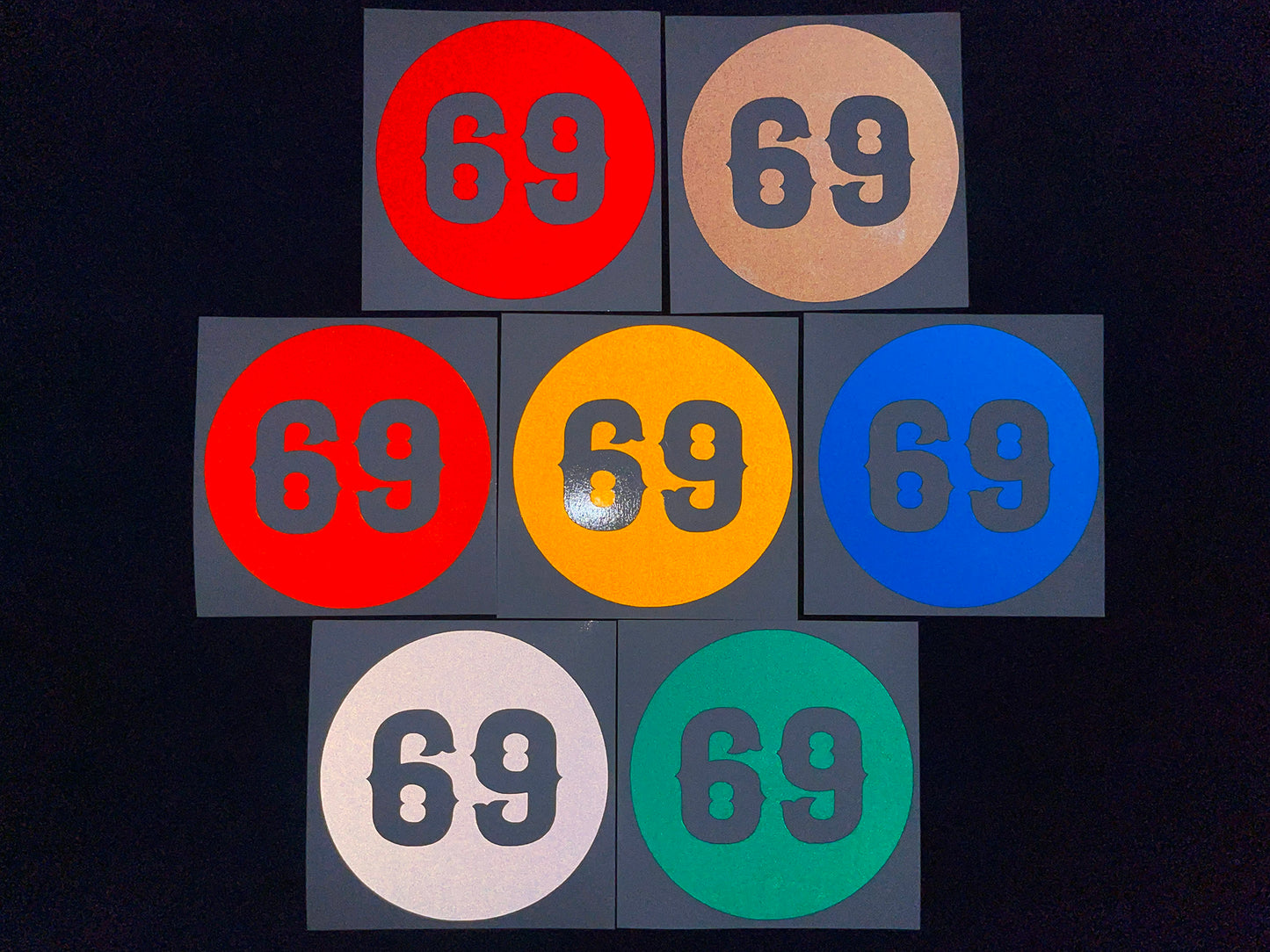 REFLECTIVE 14cm Vintage Cafe Racer Style Motorcycle Gas Fuel Tank Stickers