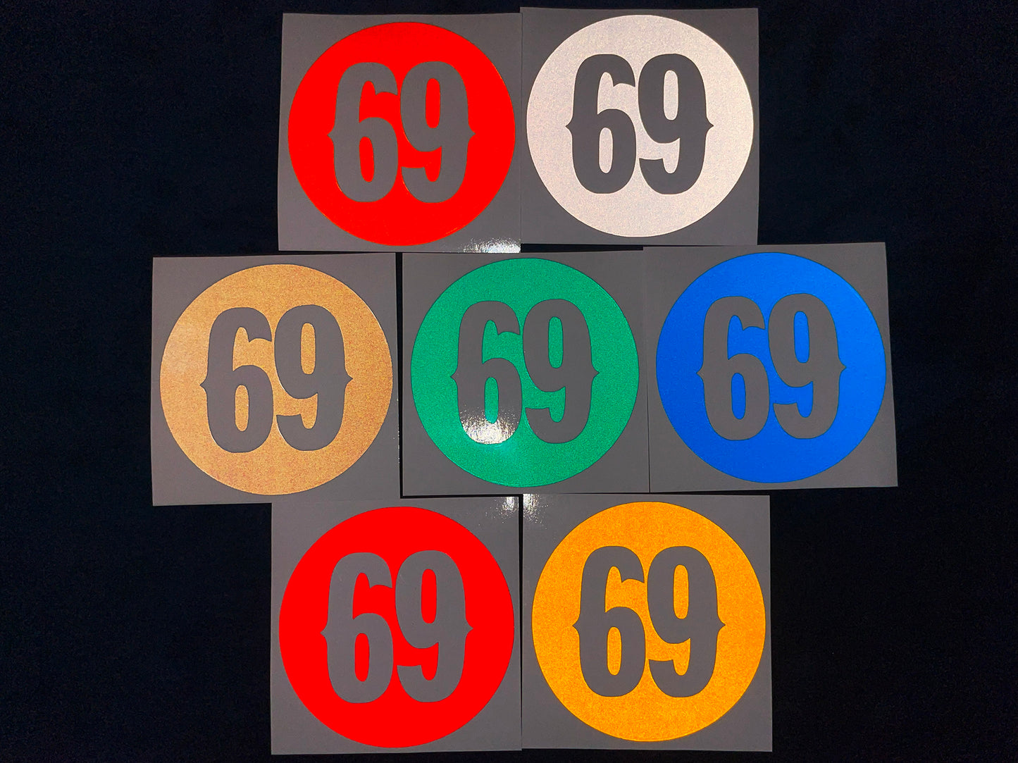 REFLECTIVE 14cm Vintage Cafe Racer Style Motorcycle Gas Fuel Tank Stickers
