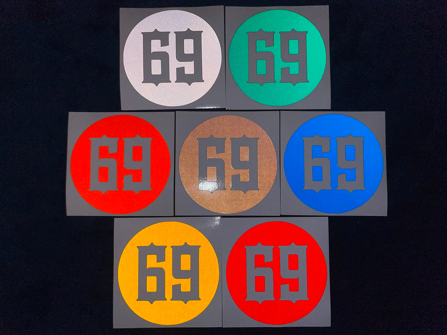 REFLECTIVE 9cm (2 Supplied) Vintage Cafe Racer Style Motorcycle Gas Fuel Tank Stickers