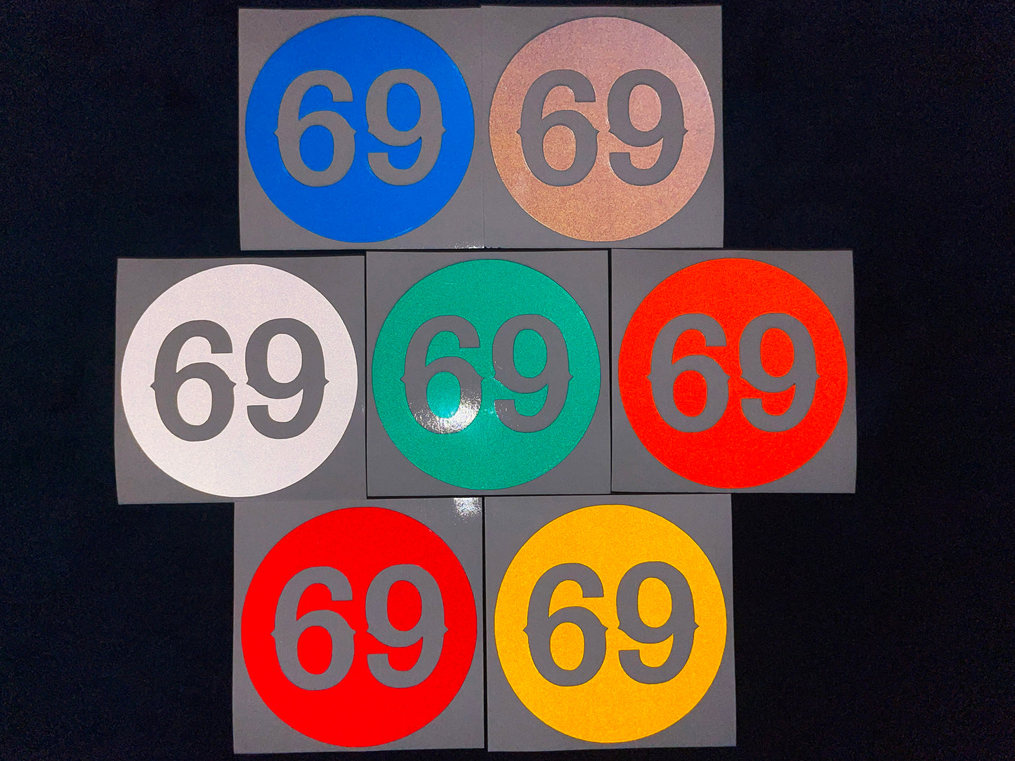 REFLECTIVE 19cm Vintage Cafe Racer Style Motorcycle Gas Fuel Tank Stickers