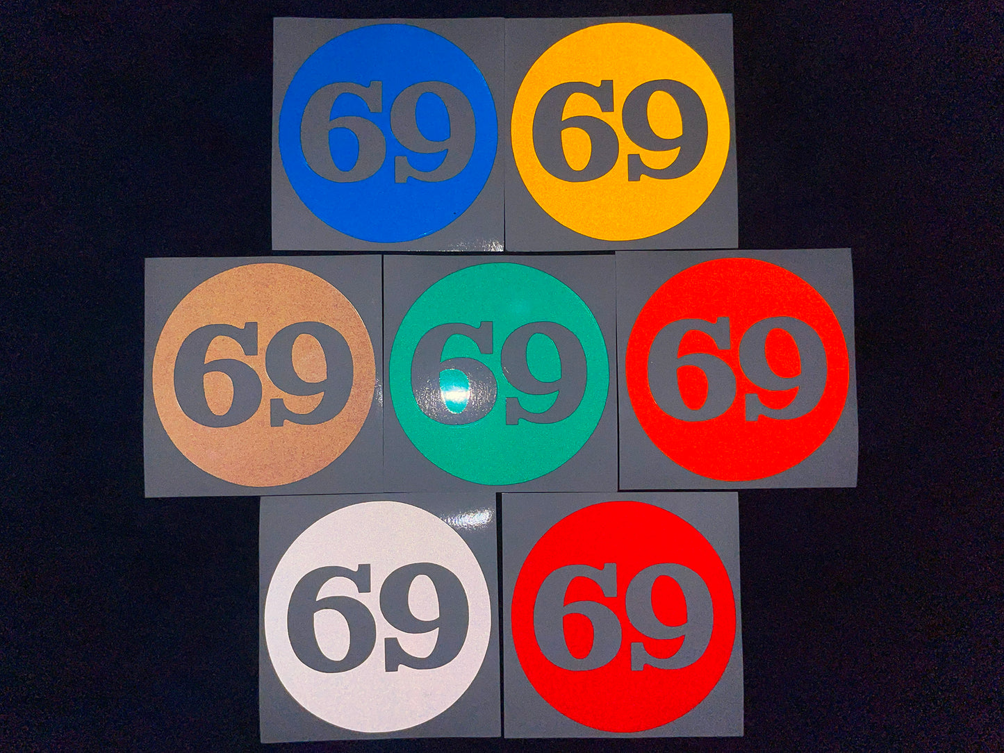 REFLECTIVE 19cm Vintage Cafe Racer Style Motorcycle Gas Fuel Tank Stickers