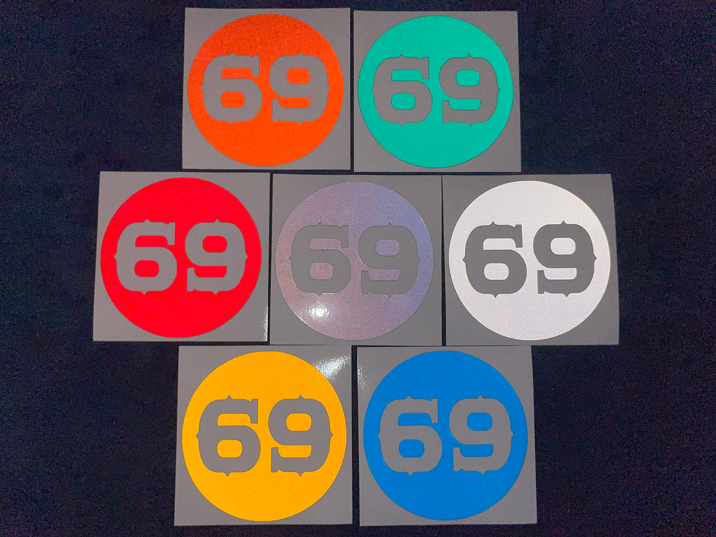 REFLECTIVE 19cm Vintage Cafe Racer Style Motorcycle Gas Fuel Tank Stickers
