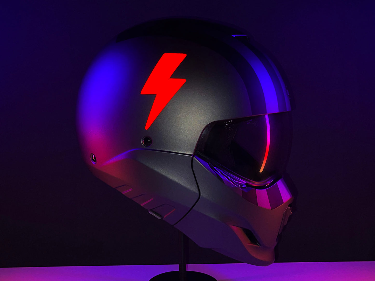 Valueviz Reflective Lightning Bolt Motorcycle Helmet Stickers