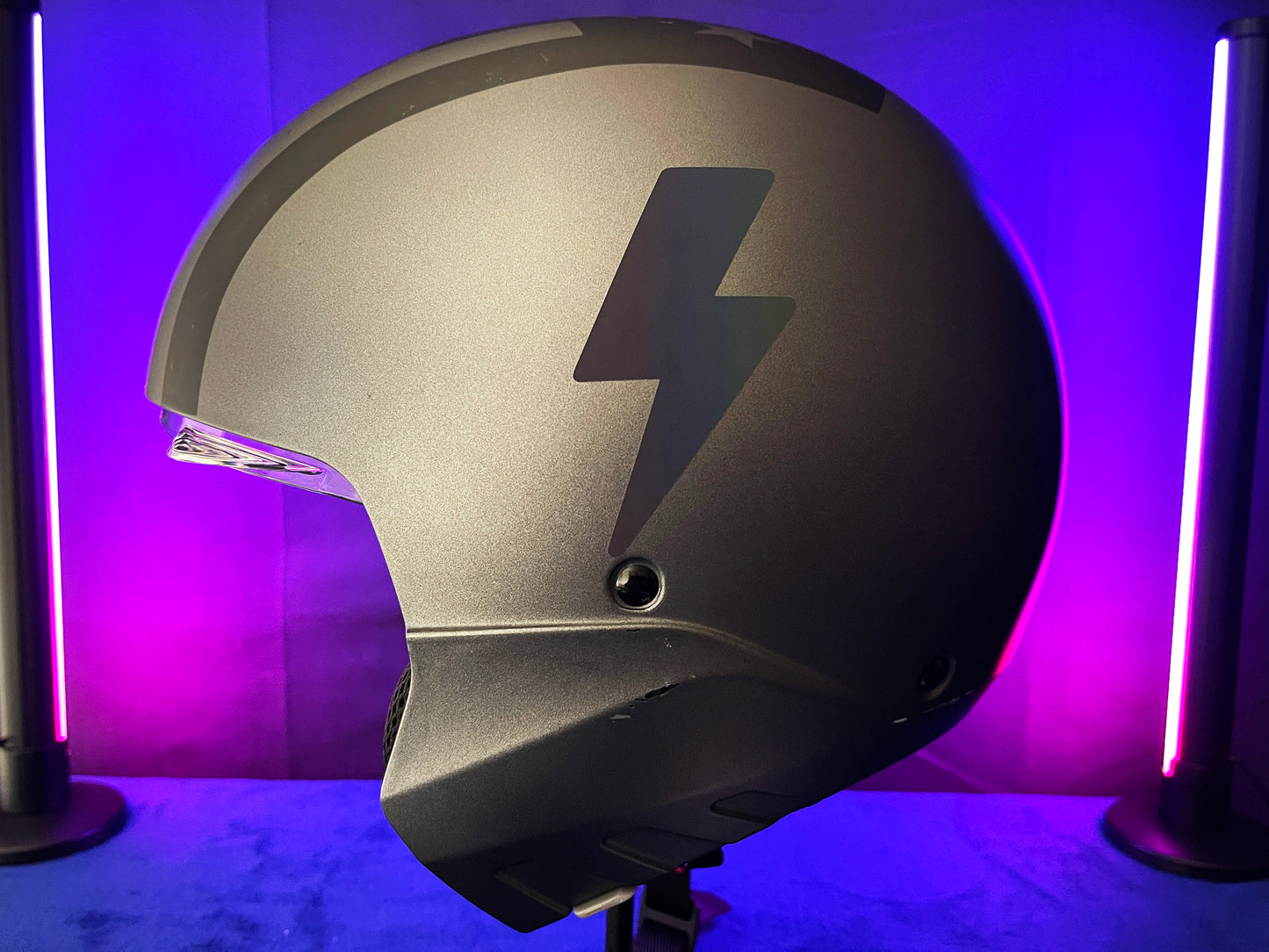 Rainbow Bright Reflective Lightning Bolt Motorcycle Helmet Stickers