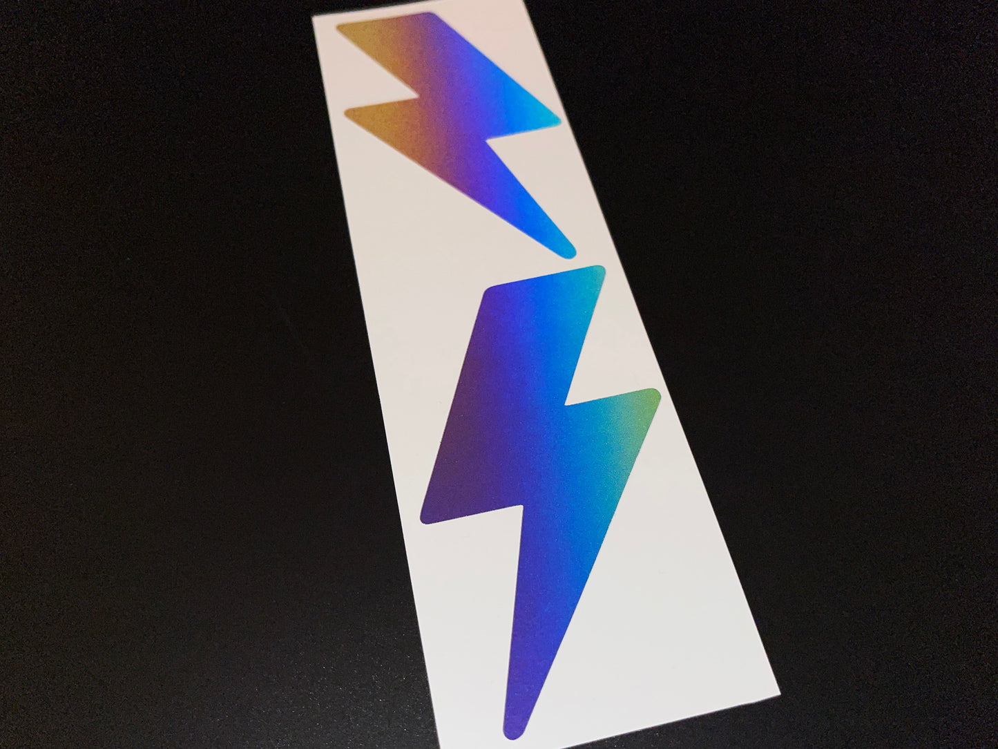 Rainbow Bright Reflective Lightning Bolt Motorcycle Helmet Stickers
