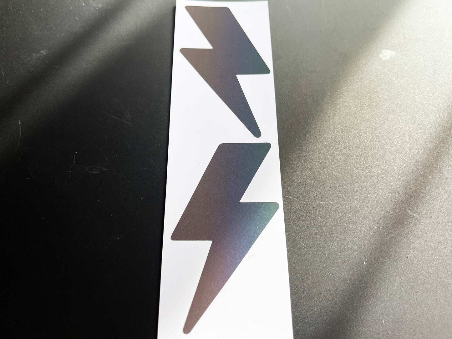 Rainbow Bright Reflective Lightning Bolt Motorcycle Helmet Stickers