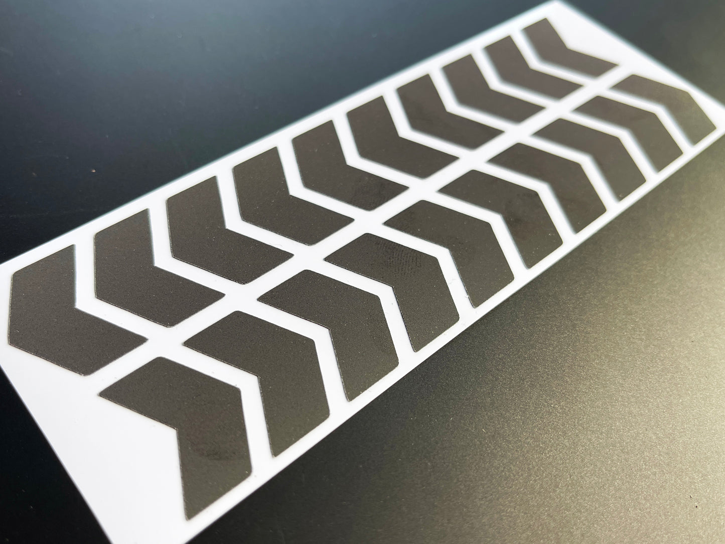 Rainbow Bright Reflective Chevron (1 Inch) Motorcycle Helmet Stickers