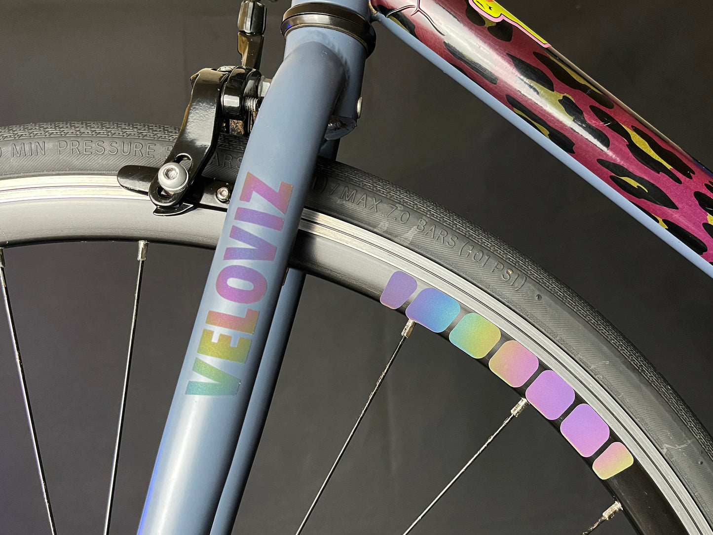 Reflective Rainbow Bright Blob Wheel Rim Stickers