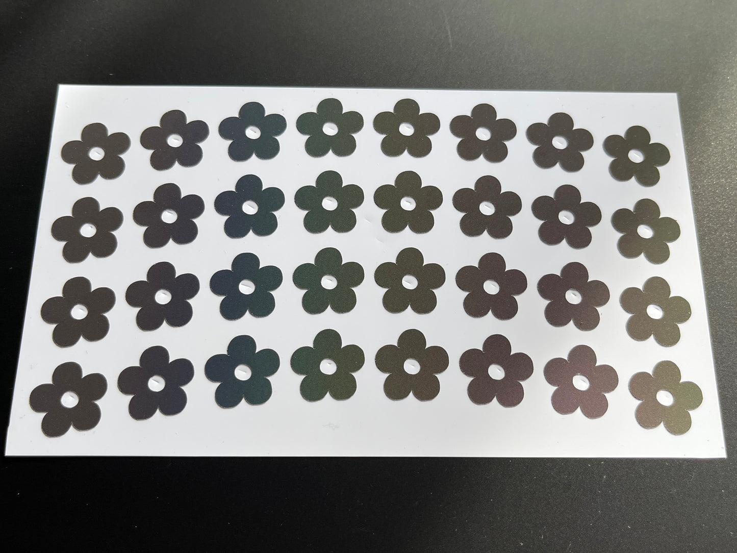 Reflective Rainbow Bright Flower Wheel Rim Stickers