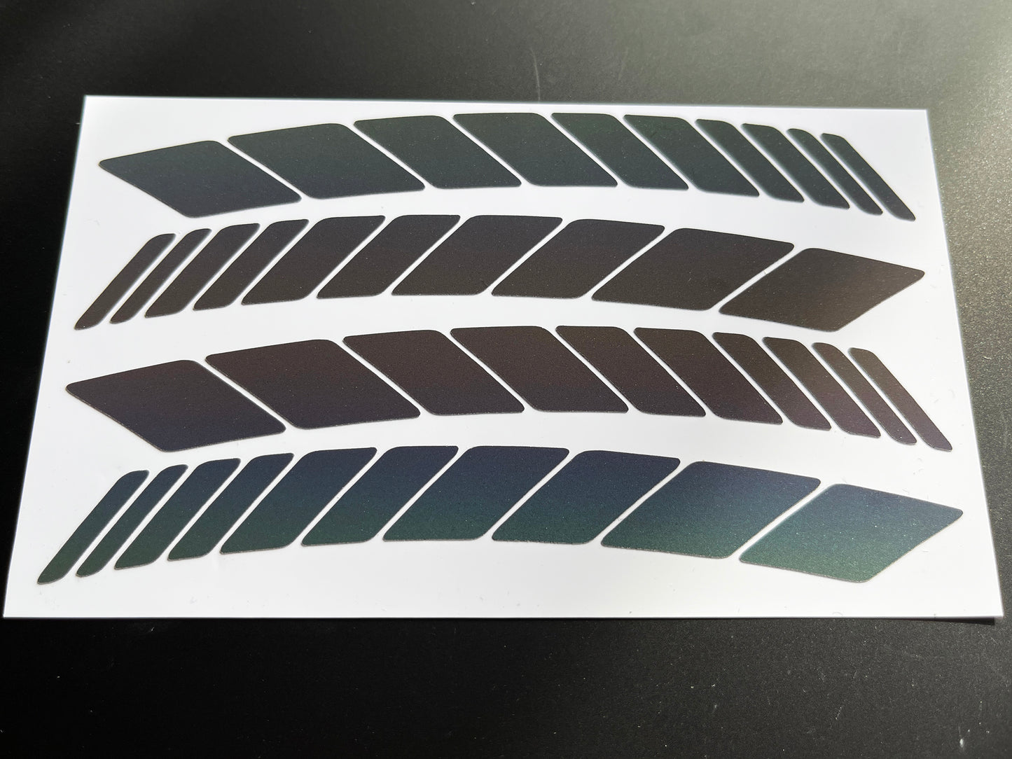 Reflective Rainbow Bright Racing Stripe Wheel Rim Stickers