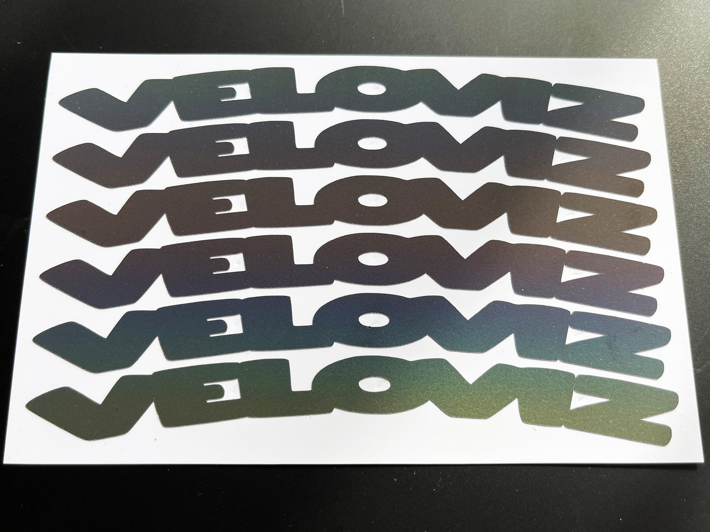 Reflective Rainbow Bright Text Wheel Rim Stickers